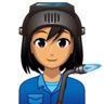 Woman Factory Worker: Medium Skin Tone Emoji 👩🏽‍🏭 image - Emojidex style