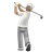 Person Golfing: Medium Skin Tone