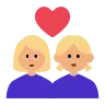 Couple With Heart: Woman, Woman, Medium-Light Skin Tone Emoji 👩🏼‍❤️‍👩🏼 image - Tossface style