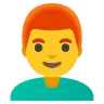 Man: Red Hair Emoji 👨‍🦰 image - Google Noto Color style