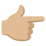Backhand Index Pointing Right: Medium-Light Skin Tone Emoji 👉🏼 image - Google Noto Color style