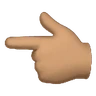 Backhand Index Pointing Left: Medium Skin Tone Emoji 👈🏽 image - Huawei Harmony OS style