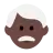 Man: Dark Skin Tone, White Hair