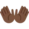 Open Hands: Dark Skin Tone Emoji 👐🏿 image - Twitter / X (Twemoji) style