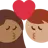 Kiss: Woman, Man, Medium-Dark Skin Tone, Medium Skin Tone