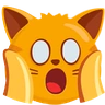 Face de chat lasse Emoji 🙀 image - Facebook Messenger (2016) style