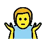 Man Shrugging Emoji 🤷‍♂️ image - OpenMoji style