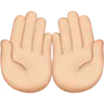 Palms Up Together: Light Skin Tone Emoji 🤲🏻 image - Apple style