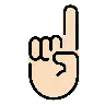 Index Pointing Up: Light Skin Tone Emoji ☝🏻 image - OpenMoji style