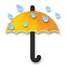 Umbrella With Rain Drops