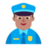 Man Police Officer: Medium Skin Tone Emoji 👮🏽‍♂️ image - Microsoft Classic 2D style