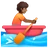 Person Rowing Boat: Medium-Dark Skin Tone