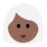Woman: Medium-Dark Skin Tone, White Hair Emoji 👩🏾‍🦳 image - Tossface style