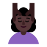 Woman Getting Massage: Dark Skin Tone Emoji 💆🏿‍♀️ image - Microsoft Classic 2D style