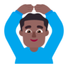 Man Gesturing Ok: Medium-Dark Skin Tone Emoji 🙆🏾‍♂️ image - Microsoft Classic 2D style