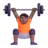 Person Lifting Weights: Medium-Dark Skin Tone