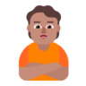 Person Pouting: Medium Skin Tone Emoji 🙎🏽 image - Microsoft Classic 2D style