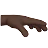 Palm Down Hand: Dark Skin Tone
