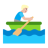 Man Rowing Boat: Medium-Light Skin Tone Emoji 🚣🏼‍♂️ image - Microsoft Classic 2D style