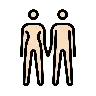 Woman And Man Holding Hands: Light Skin Tone Emoji 👫🏻 image - OpenMoji style
