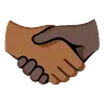 Handshake: Medium-Dark Skin Tone, Dark Skin Tone Emoji 🫱🏾‍🫲🏿 image - Google Noto Color Animated style