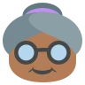 Old Woman: Medium-Dark Skin Tone Emoji 👵🏾 image - EmojiTwo style