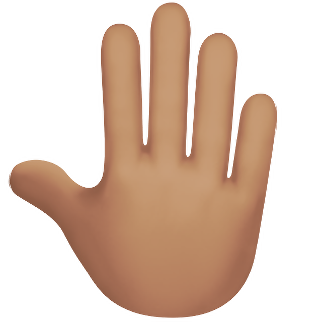 Raised Back Of Hand: Medium Skin Tone