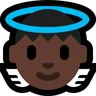 Baby Angel: Dark Skin Tone Emoji 👼🏿 image - Microsoft Windows 10 Segoe UI Emoji style