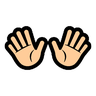 열린 손 서명 Emoji 👐 image - SoftBank style