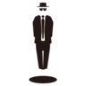 Homme lévitant en costume d'affaires Emoji 🕴 image - Emojidex style