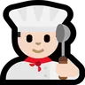 Man Cook: Light Skin Tone Emoji 👨🏻‍🍳 image - Microsoft Windows 10 Segoe UI Emoji style