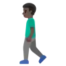 Man Walking: Dark Skin Tone Emoji 🚶🏿‍♂️ image - Google Noto Color style