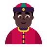 Person With Skullcap: Dark Skin Tone Emoji 👲🏿 image - Microsoft Classic 2D style
