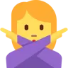 Woman Gesturing No Emoji 🙅‍♀️ image - Twitter / X (Twemoji) style