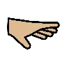 Palm Down Hand: Medium-Light Skin Tone Emoji 🫳🏼 image - OpenMoji style