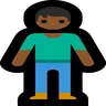 Person Standing: Medium-Dark Skin Tone Emoji 🧍🏾 image - Microsoft Windows 10 Segoe UI Emoji style