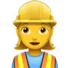 Woman Construction Worker Emoji 👷‍♀️ image - Apple style