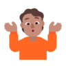Person Shrugging: Medium Skin Tone Emoji 🤷🏽 image - Microsoft Classic 2D style