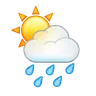 雨云后的白色太阳