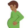 Pregnant Man: Medium-Dark Skin Tone Emoji 🫃🏾 image - Twitter / X (Twemoji) style