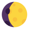 Símbolo de la luna gibosa depilación Emoji 🌔 image - Microsoft Classic 2D style