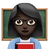 Woman Teacher: Dark Skin Tone Emoji 👩🏿‍🏫 image - Apple style