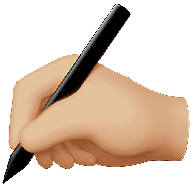 Writing Hand: Medium-Light Skin Tone