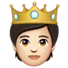 Person With Crown: Light Skin Tone Emoji 🫅🏻 image - WhatsApp style