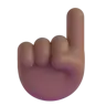 Index Pointing Up: Medium-Dark Skin Tone Emoji ☝🏾 image - Microsoft 3D Fluent style
