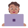 Technologist: Medium Skin Tone Emoji 🧑🏽‍💻 image - Microsoft Classic 2D style