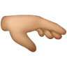 Palm Down Hand: Medium Skin Tone Emoji 🫳🏽 image - Samsung style