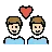 Couple With Heart: Man, Man, Light Skin Tone