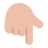 Backhand Index Pointing Down: Medium-Light Skin Tone