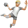 Person Playing Handball: Medium-Light Skin Tone Emoji 🤾🏼 image - Apple style